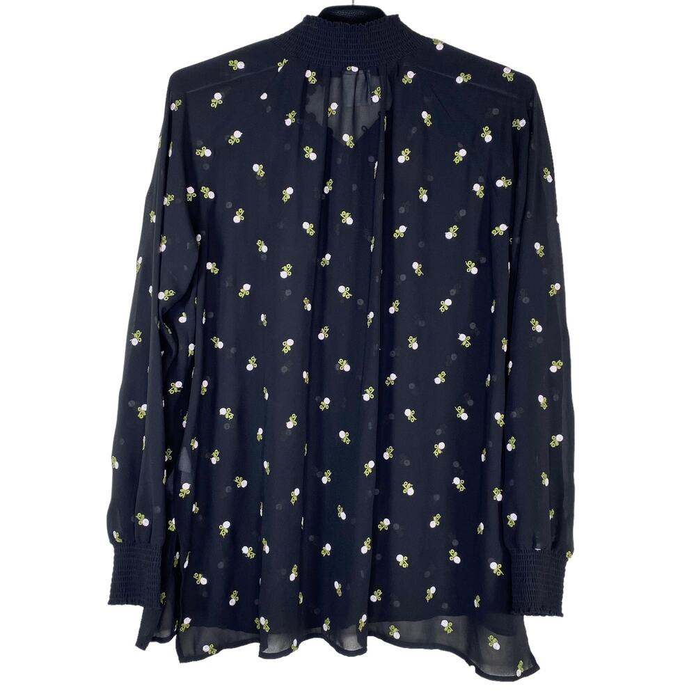 CAbi Alegria Embroidered Long Sleeve Chiffon Blouse XS - Picture 3 of 12